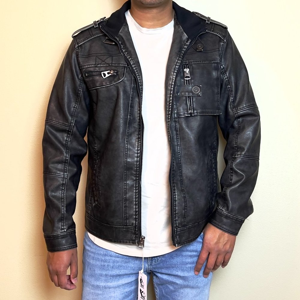 NWT David Outerwear Mens Leather Jacket